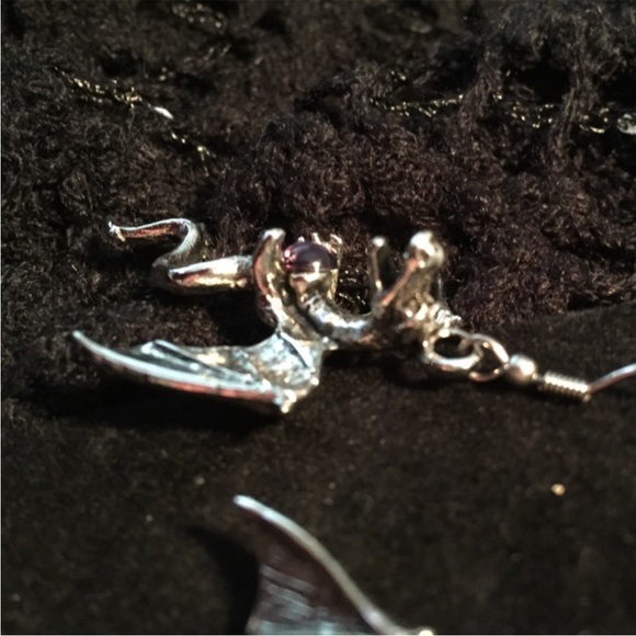 DRAGON Amethyst DROP EARRINGS - Picture 3 of 3